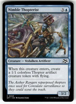 Nimble Thopterist Aetherdrift Common Magic: the gathering Near Mint or Better