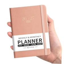 Pocket Calendar 2026-2027, Small Mini Academic Planner Weekly and Pink