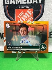 2023 Topps Big League - Ken Waldichuk #214 - Electric Orange Foil Auto (RC, AU)