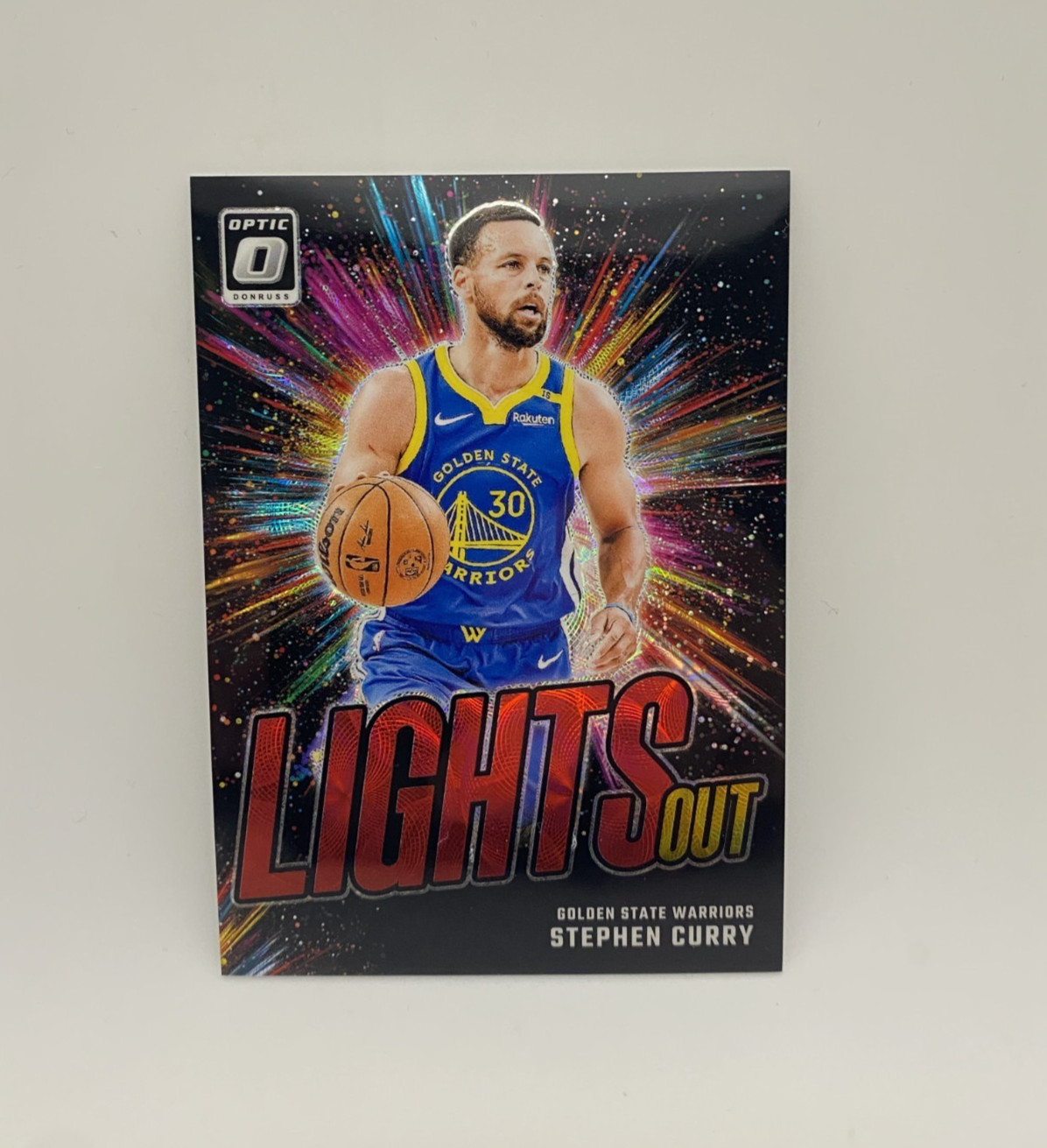 2024-25 Panini Donruss Optic Lights Out 7 Stephen Curry GS Warriors Red  /99 NMT