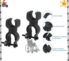 Giantree 2Pcs Black Cane Holder for the Walker, Stick Universal Crutches Stick B