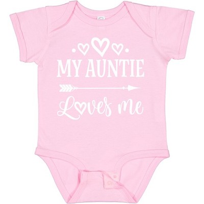 Inktastic Auntie Loves Me Baby Clothes Baby Bodysuit Girl Boy From Valentines