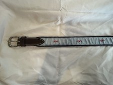 Vineyard Vines Boys Belt Size 26 Light Blue with Lobsters Solid Brass Buckle