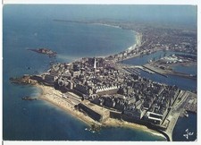 Saint-Malo Brittany France, Vintage PC, General-Aerial View, 1976