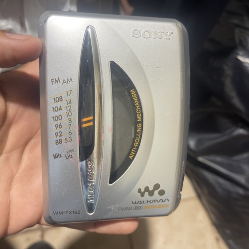 Sony Walkman WM-FX195 AM/FM Cassette Player For Parts Or Repair Radio Works