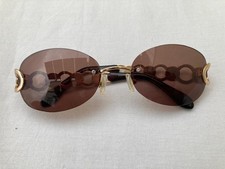 Vintage Escada Women Sunglasses E1198 Eyeglasses Rimless Gold Frame