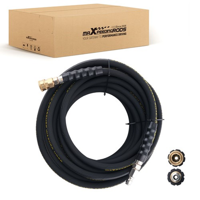 #ad 50ft 3 8quot; Power Pressure Washer Hose 4200PSI Steel Wire Braided w M22 Coupler $73.65