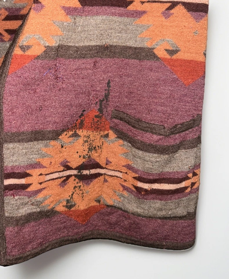 Cárdigan Poncho Mantón Óxido Peruvian Connection Mezcla Lana Southwestern Geo Wrap Foto 4 de 4