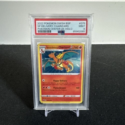 PSA 9 MINT Special Delivery Charizard Promo Holo Pokemon Card SWSH075