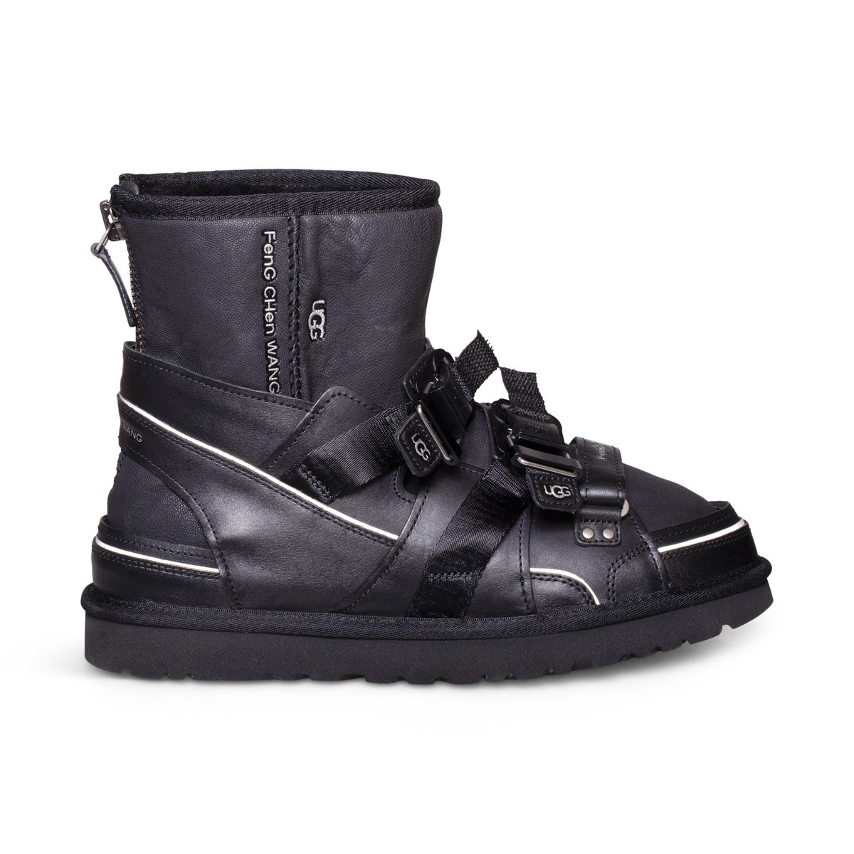 UGG ブラックファー ミュール 最終セール☆UGG アグ☆Royale Tipped ふわふわファー サンダル