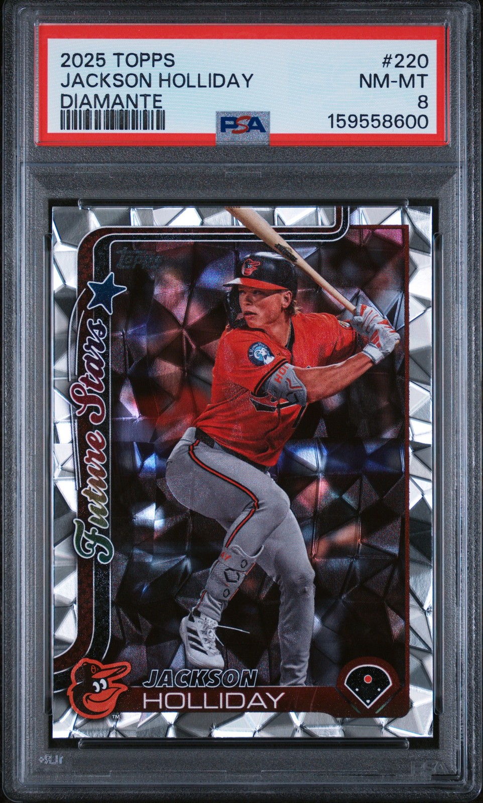 2025 TOPPS DIAMANTE #220 JACKSON HOLLIDAY PSA 8
