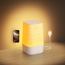 4-in-1 Sunrise Alarm Clock White Noise Sound Machine for Heavy Sleepers, Adul...