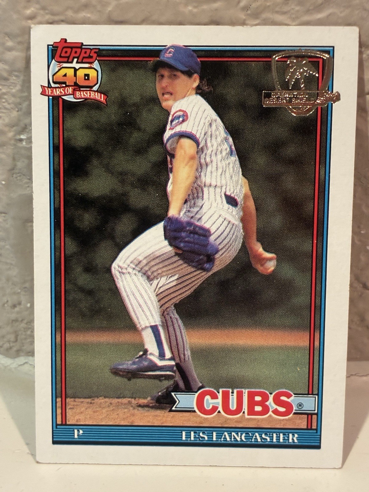 1991 Topps Desert Shield #86 Les Lancaster Chicago Cubs EX G