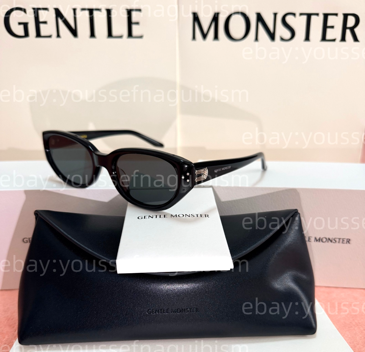 2026 GentleMonster Boni 01 Unisex Sunglasses Black Frame Black