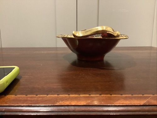 Vintage Crown Devon Fieldings Rouge Royale Footed Centre Bowl. Mikado. - Picture 8 of 16