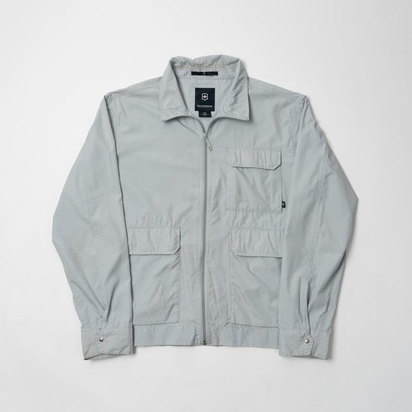 Men Victorinox Jacket Silver Polyester 42 / XL /