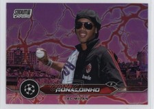 2023 Stadium Club Chrome UCL Pink & Red Electric Charge Refractor Ronaldinho #80