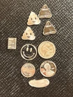 Lot of 10 One - 1 gram Ea. .999 Pure Silver Bars Rounds - Mix Of Designs #1066