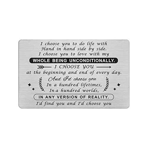 Romantic Gift For Him, Happy Birthday Card for Men, Mini Love Notes, Engraved