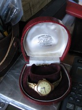 Damenarmbanduhr 585 Gold 14 K, Antik mit Echtgoldarmband, Handaufzug läuft!