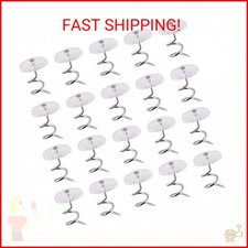 Akstore 20 Pcs Bed Skirt Pins Clear Heads Twist Pins for Upholstery, Slipcovers