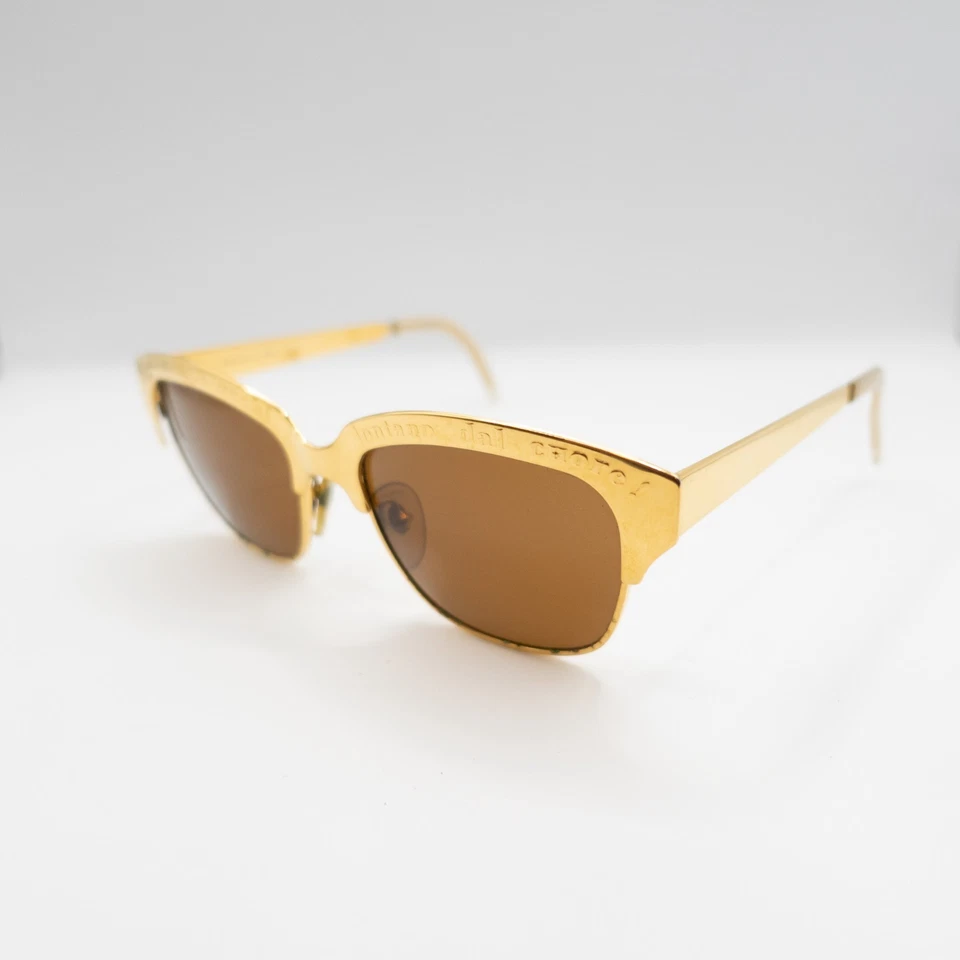 Vintage Persol Moschino Sunglasses Gold M257 Made in Italy - Image 2 of 4