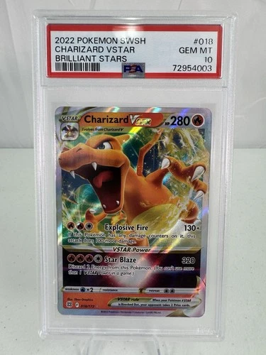Pokémon 2022 SWSH FA/Charizard v Star Brilliant Stars #174 PSA 10