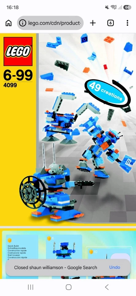 LEGO Creator 4099 Robobots, photo 2 of 2