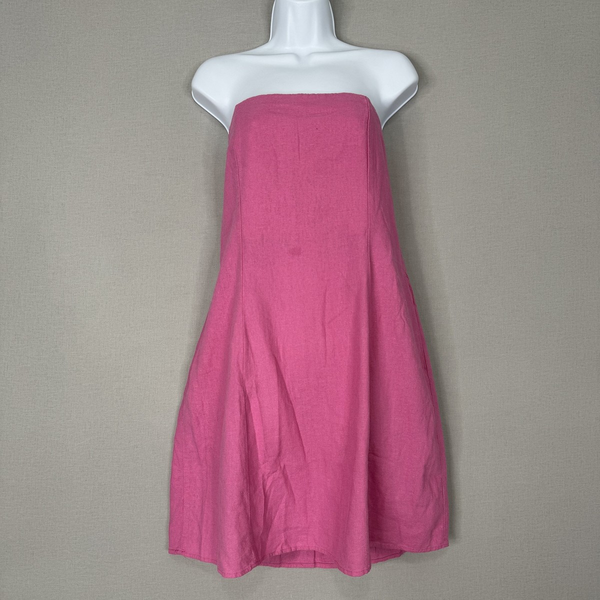 knee length dresses for ladies Strapless Linen Dress in Royal Blue with Sailboat by Judith March main image 1