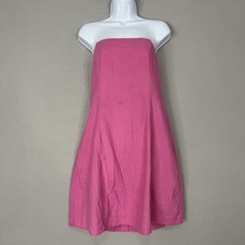 Old Navy Dress Womens Large Tall Zinnia Strapless Linen Blend Summer Y2K Party