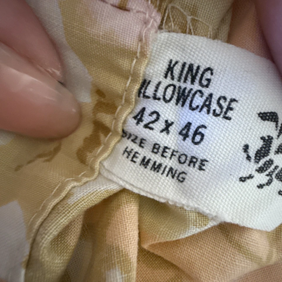 复古传统枕套一对国王花卉雏菊桃混纺 mcm 复古 70 — 第 3/4 张图片