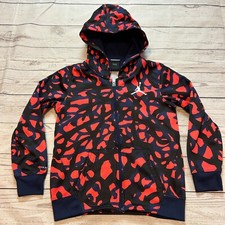 Nike Air Jordan Therma-Fit Zipper Hoodie Red Blue Black Jacket Kids Med 5-6yr