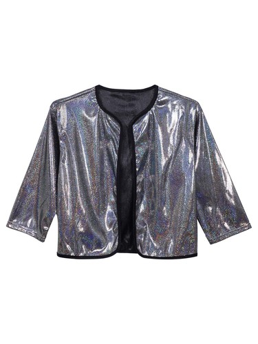 Kids Girls Outerwear Dance Shrug Soft Cardigan Stage Performance Shirts Party - Picture 6 of 90