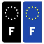 License plate sticker F France European ID (left side)