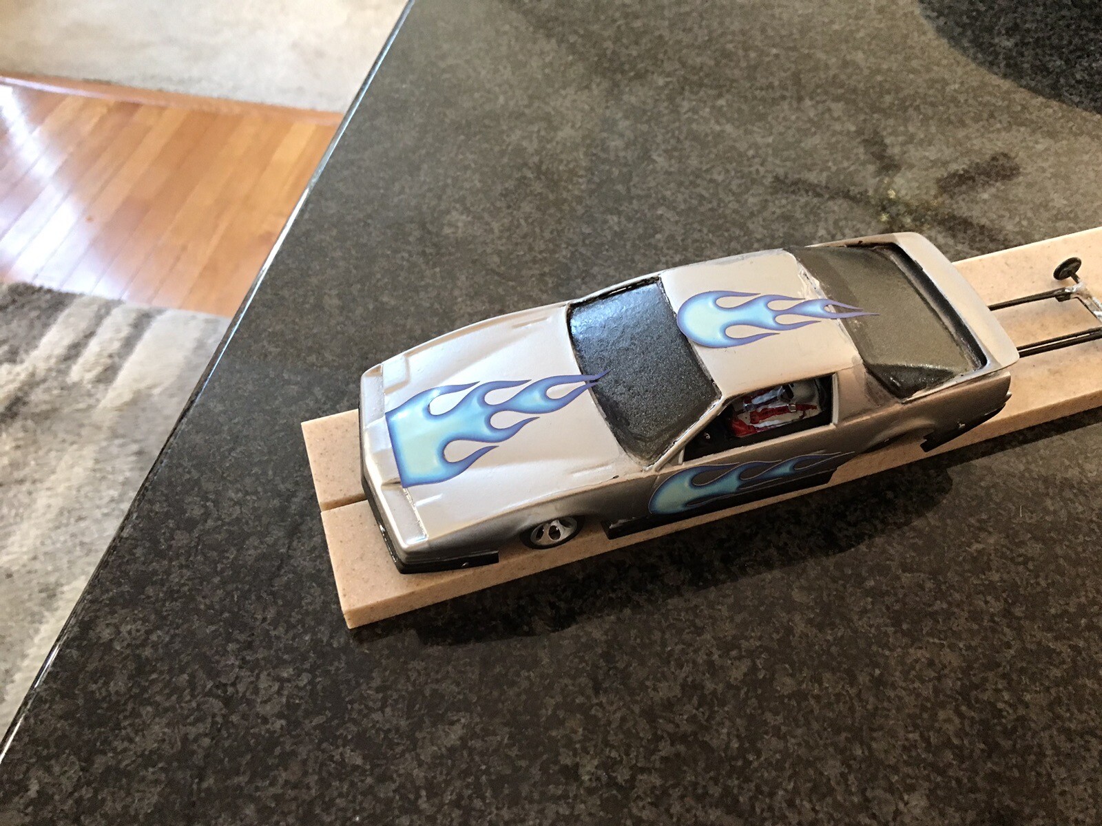 1/24 Vintage Camaro Hard Body Drag Slot Car ESR KIT Chassis /16D Motor