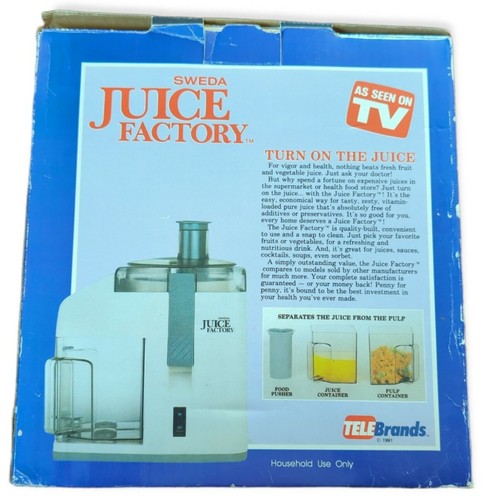TeleBrands Sweda Juice Factory 1991 vintage ASOTV NUOVO - Foto 2 di 2