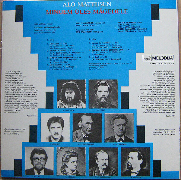 Alo Mattiisen (In Spe)-Mingem les Mgedele Estonian rock LP BAP Melodiya  LISTEN | eBay