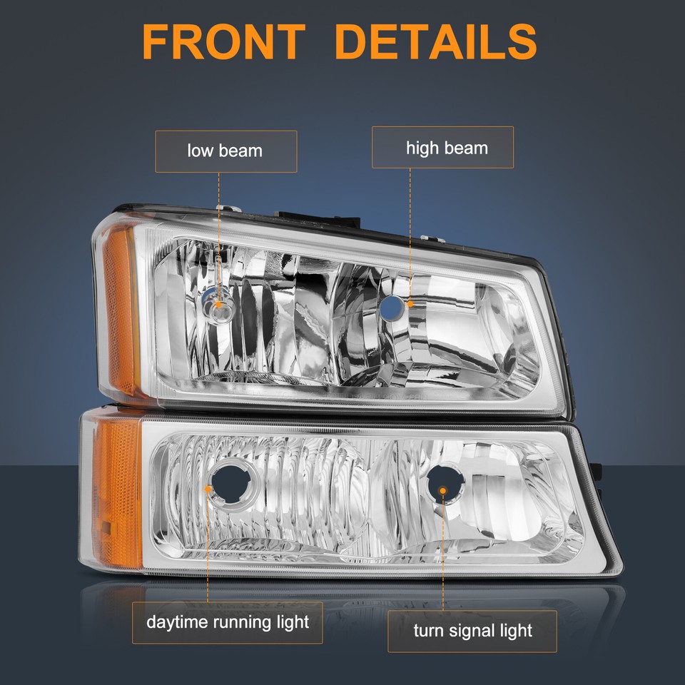 For 2003-2007 Chevy Silverado Avalanche 1500 2500 Headlights - Foto 3