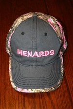 Menards Pink Camo Hat Adjustable Baseball Cap - True Timber Camouflage