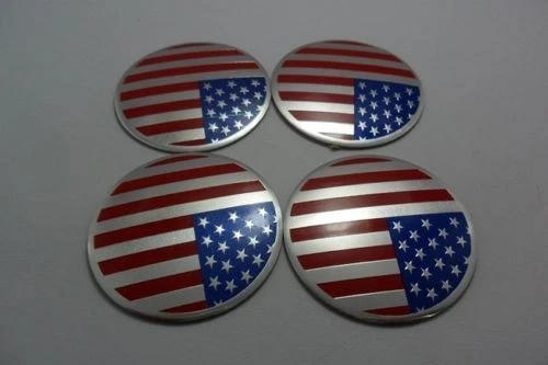 Tapacubos centrales de rueda de 55 mm para Chrysler 4 piezas emblema insignia calcomanías pegatina Foto 2 de 3