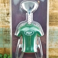 NFL Winged Wine Bottle Opener Corkscrew NY JETS Green Jersey Logo Man Game Cave