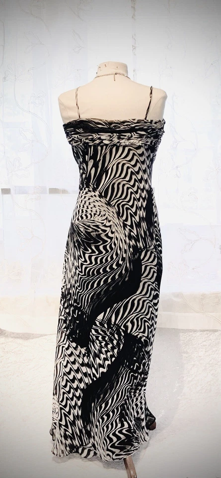 Maxi Vestido de Noche David Meister Vintage Talla 2, Gasa, Y2K De Colección Años 90 WOW Foto 2 de 4