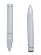 United Pacific 70048 Chrome Bullet Shape Door Lock Knobs (2Pc/Set)