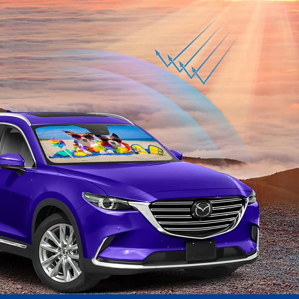 Car Sun Shade Windshield Front Window Cartoon Visor SUV Foldable UV Shield Cover