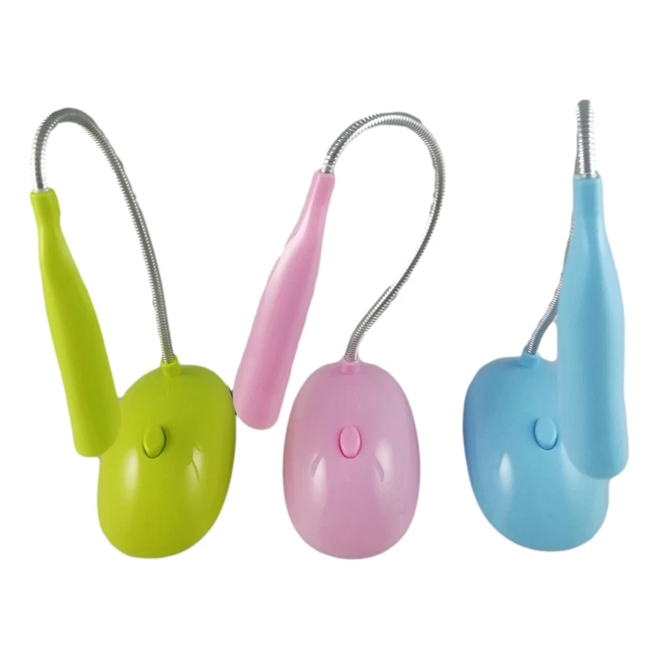 Mini Lampe de Bureau Flexible à Piles 4 LED 3 Couleurs Chevet Voyage Camping - Photo 3/4