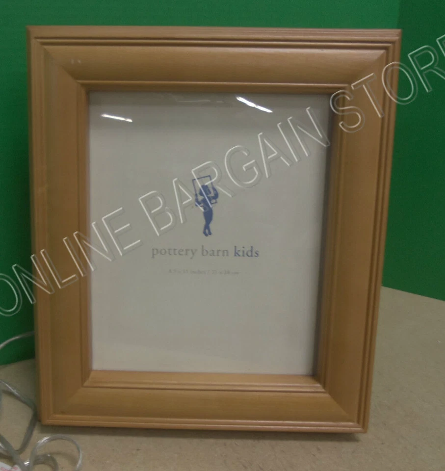 Pottery Barn Kids Hudson Light Up Picture Photo Frame wedding Baby 8.5x11 Honey  - Image 3 of 4