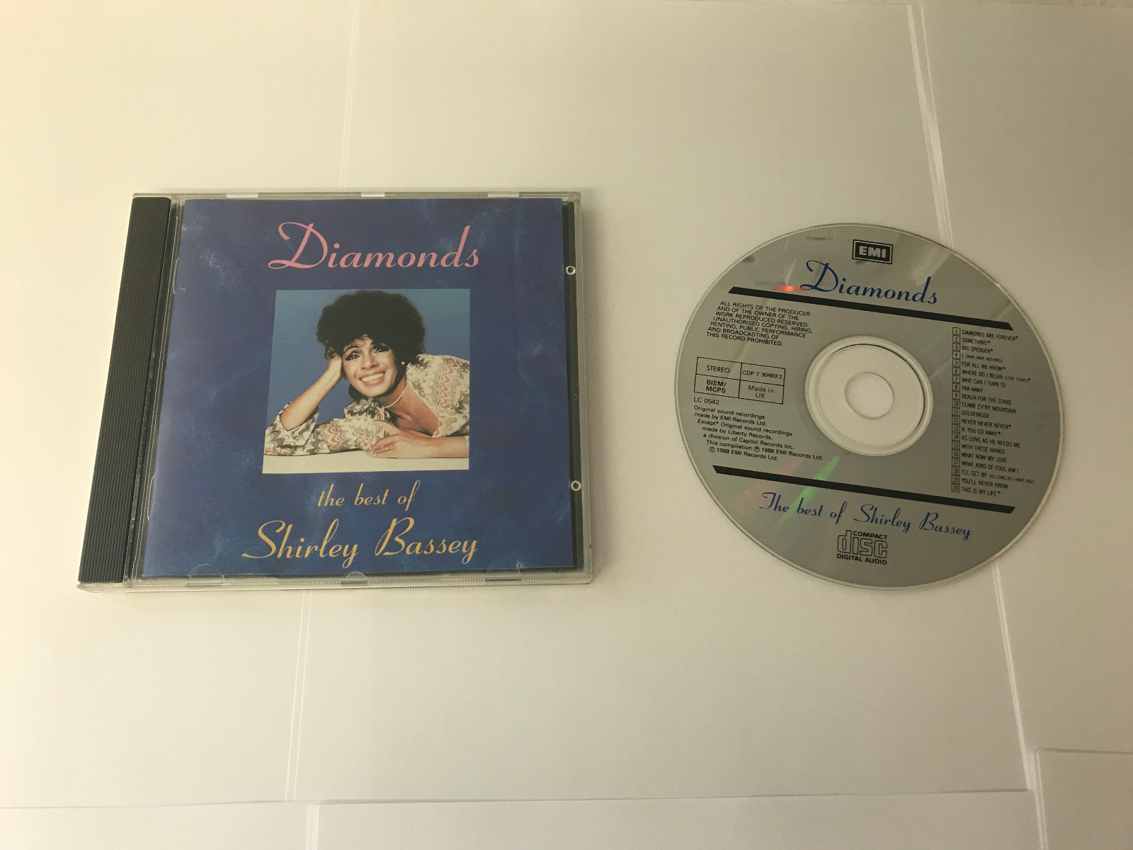 DIAMONDS: THE BEST OF SHIRLEY BASSEY 20 TRACK CD ALBUM 077779046928