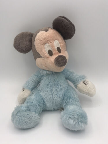 Disney Plush Mickey Mouse Baby Rattle Light Blue Disneyland Resort Stuffed Lovey - Picture 2 of 8