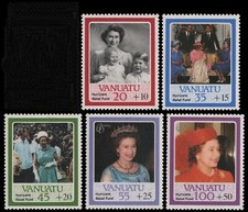 Vanuatu 1987 - Hurricane Relief Fund - Set of 5 - MNH