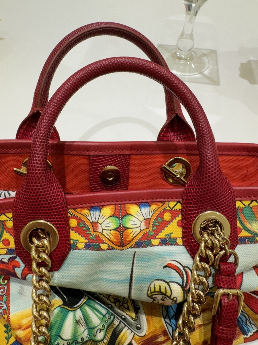 【関税&送料込み】Dolce & Gabbana Capri Bags Dolce Gabbana Capri Carretto Canvas Bag | eBay